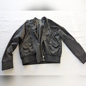 Free People Black Bomber Jacket